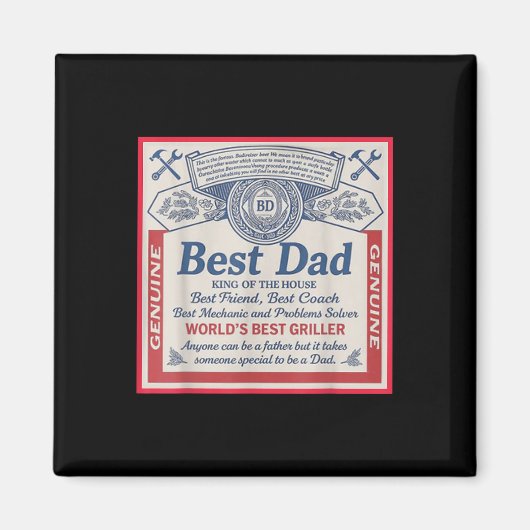 Bester Vater Weltbester Griller Vatertag  Magnet (Vorne)