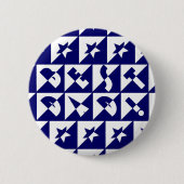 Bester Vater Wild-Text in Blau Button (Vorderseite)