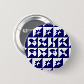 Bester Vater Wild-Text in Blau Button (Vorne & Hinten)