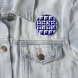 Bester Vater Wild-Text in Blau Button