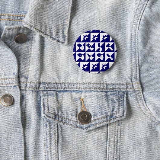 Bester Vater Wild-Text in Blau Button (Beispiel)