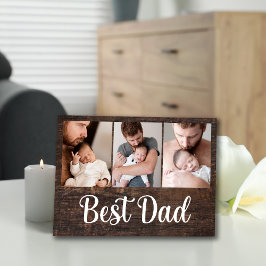 Bester Vater Woodgrain Foto Fotoplatte