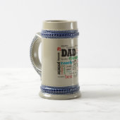 Bester Vater Word Cloud Bierglas (Vorderseite Links)