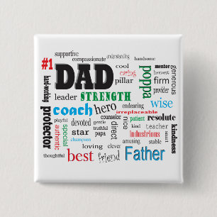 Bester Vater Word Cloud Button