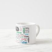 Bester Vater Word Cloud Espressotasse (Vorderseite Rechts)