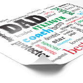Bester Vater Word Cloud Fotodruck (Ecke)