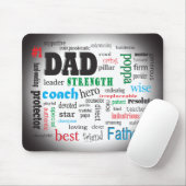 Bester Vater Word Cloud Mousepad (Mit Mouse)