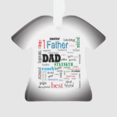 Bester Vater Word Cloud Ornament (Vorderseite)