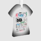 Bester Vater Word Cloud Ornament (Vorderseite)