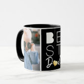 Bester Vater Zwei Foto Back Tasse (Vorderseite Links)