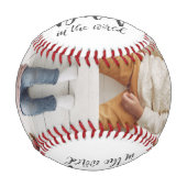Bester Vater | Zwei-handgeschriebene FotoCollage Baseball (Vorderseite)
