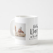 Bester Vater | Zwei-handgeschriebene FotoCollage Kaffeetasse (Vorderseite Links)
