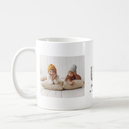 Bester Vater | Zwei-handgeschriebene FotoCollage Kaffeetasse (Links)