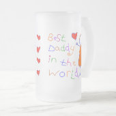 Bester Vati in der Welt Mattglas Bierglas (VorderseiteRechts)