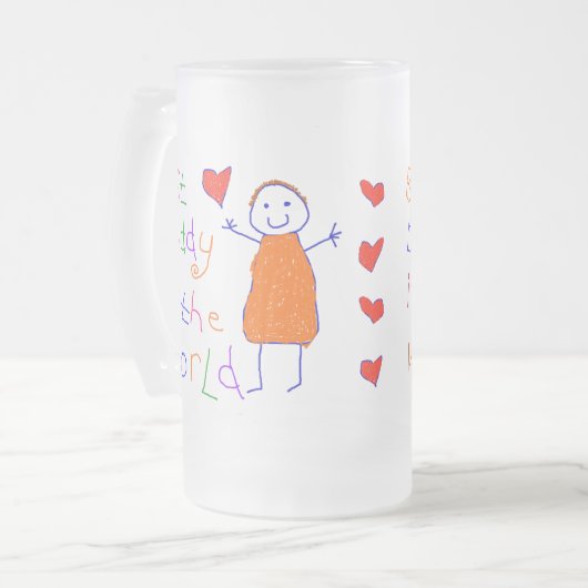 Bester Vati in der Welt Mattglas Bierglas (Vorderseite Links)