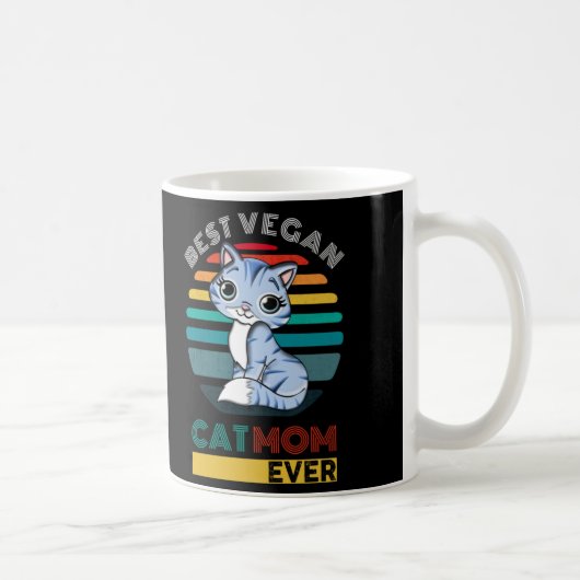 Bester veganer Katzenmutter-becher Kaffeetasse (Rechts)