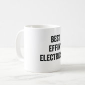 Bester verdammter Elektriker Kaffeetasse (Vorderseite Links)