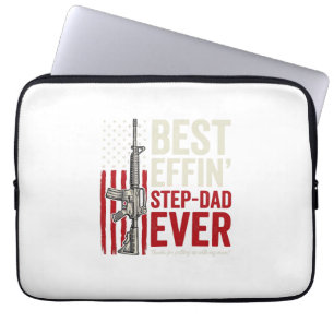 Bester verdammter Stiefvater ever Patrioten Vintag Laptopschutzhülle