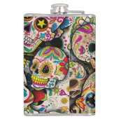 Bester Verkauf von Zucker-Schädelmuster Flachmann (Rückseite)