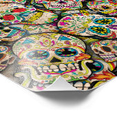 Bester Verkauf von Zucker-Schädelmuster Fotodruck (Ecke)