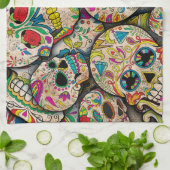 Bester Verkauf von Zucker-Schädelmuster Geschirrtuch (Gefaltet)