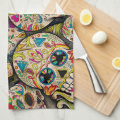 Bester Verkauf von Zucker-Schädelmuster Geschirrtuch (Viertel Falte)