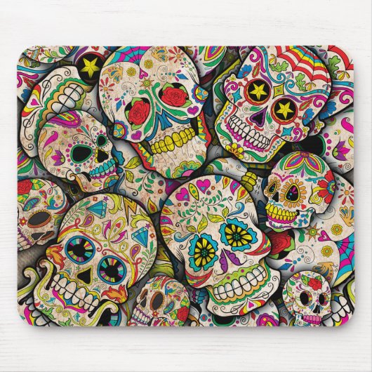 Bester Verkauf von Zucker-Schädelmuster Mousepad (Vorne)