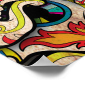 Bester Verkauf von Zucker-Schädelmuster Poster (Ecke)