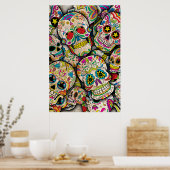 Bester Verkauf von Zucker-Schädelmuster Poster (Küche)