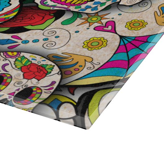 Bester Verkauf von Zucker-Schädelmuster Schneidebrett (Ecke)