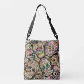 Bester Verkauf von Zucker-Schädelmuster Tragetaschen Mit Langen Trägern (Rückseite)