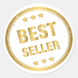Bester Verkäufer Gold Runder Aufkleber