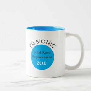 Bester Verkäufer! Ich bin bionisch (Kniegelenksers Zweifarbige Tasse