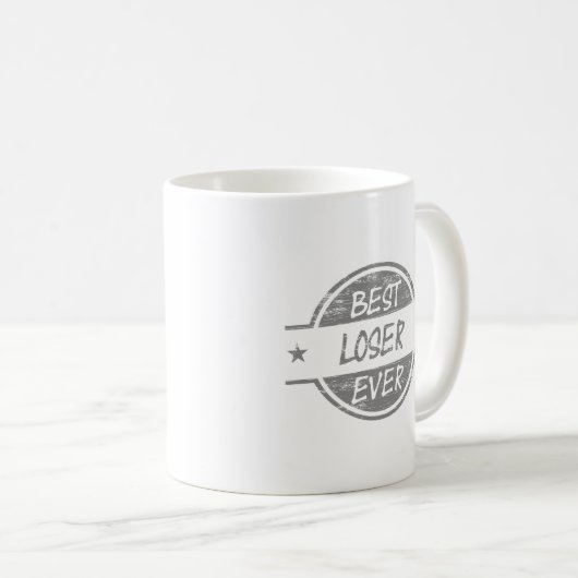 Bester Verlierer überhaupt grau Kaffeetasse (VorderseiteRechts)