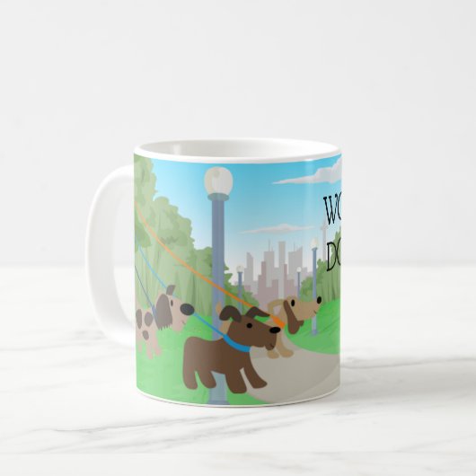 Bester Wanderer der schöne Park-Welt Hunde Kaffeetasse (Vorderseite Links)