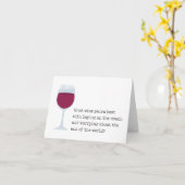 Bester Wein für die Sorge auf Couch? Joke Karte (Gelbe Blume)