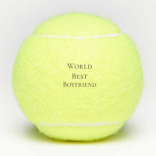 Bester Welt-Ehemann-Freund Mann Valentinstag m Tennisbälle (Vorderseite)