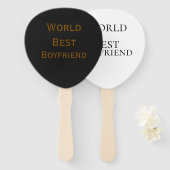 Bester Welt-Ehemann Freund Valentinstag m Fächer (Vorne und Hinten)