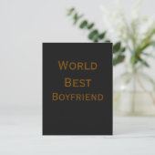 Bester Welt-Ehemann Freund Valentinstag m Postkarte (Stehend Vorderseite)