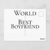 Bester Welt-Ehemann Freund Valentinstag m Postkarte (Rückseite)