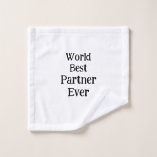 Bester Weltpartner ever Valentinstag Liebhaber Fre Waschlappen
