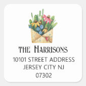 Bester Wert, Niedliche Vorteile Rücksendeadresse Quadratischer Aufkleber (Vorderseite)