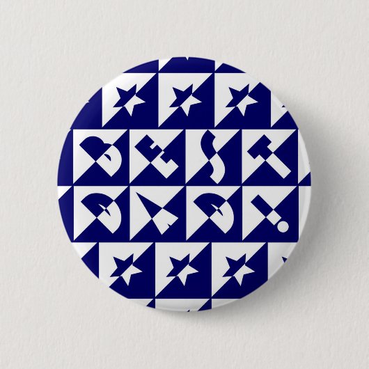 Bester Wilder Vater-Text in Blau Button (Vorderseite)