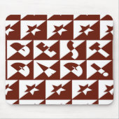 Bester Wilder Vater-Text in Rot Mousepad (Vorne)