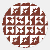 Bester Wilder Vater-Text in Rot Runder Aufkleber (Vorderseite)