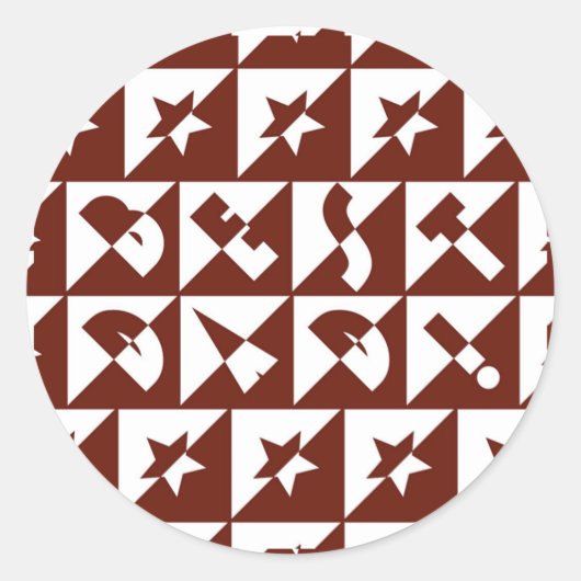 Bester Wilder Vater-Text in Rot Runder Aufkleber (Vorderseite)