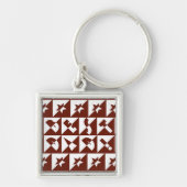 Bester Wilder Vater-Text in Rot Schlüsselanhänger (Vorne)