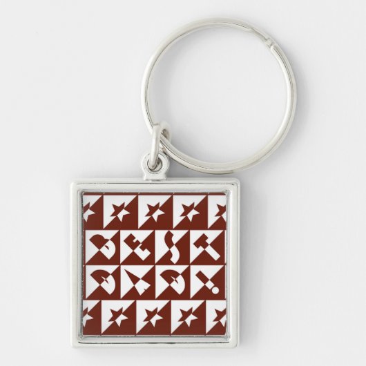 Bester Wilder Vater-Text in Rot Schlüsselanhänger (Vorne)