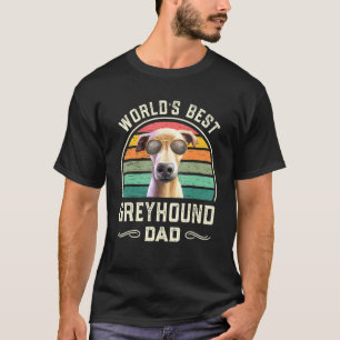 Bester Windhund-Vater der Welt Vintage-Italienisch T-Shirt