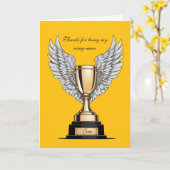 Bester Wingman Dankbarkeit Karte (Gelbe Blume)